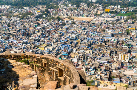 印度 Chittorgarh 的鸟瞰图