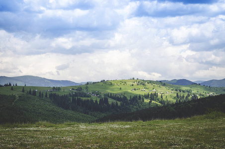 喀尔巴阡山在夏天