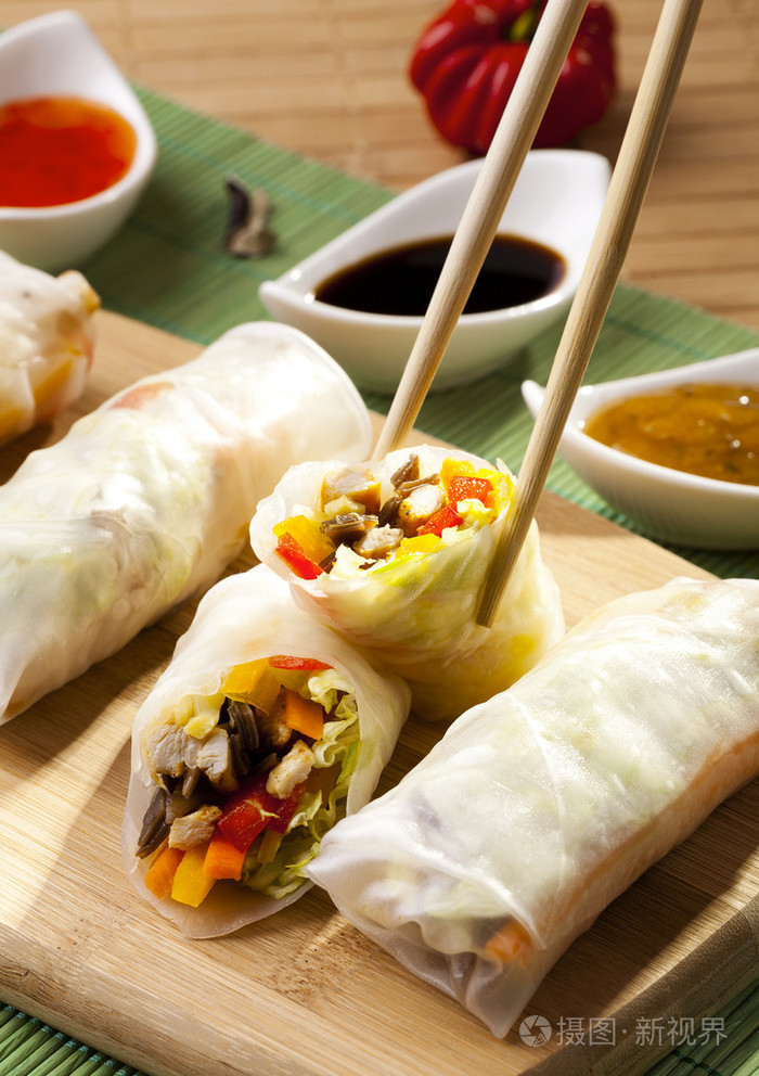 春卷竹板上的部分