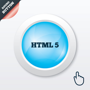 html5 标志图标。新的标记语言符号