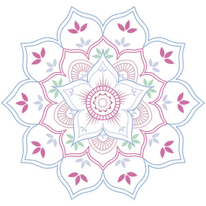 莲花几何曼荼罗照片