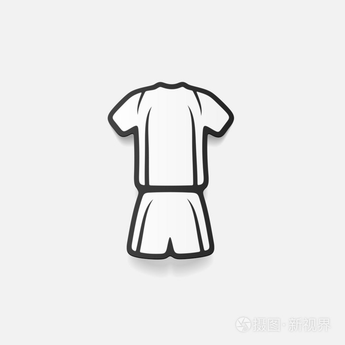 足球服装的设计元素插画