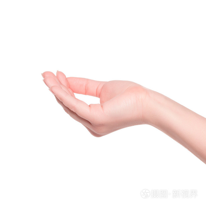 女人手在白色背景照片-正版商用图片075i0k-摄图新视界