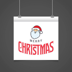 圣诞节贺卡设计与灰色背景向量