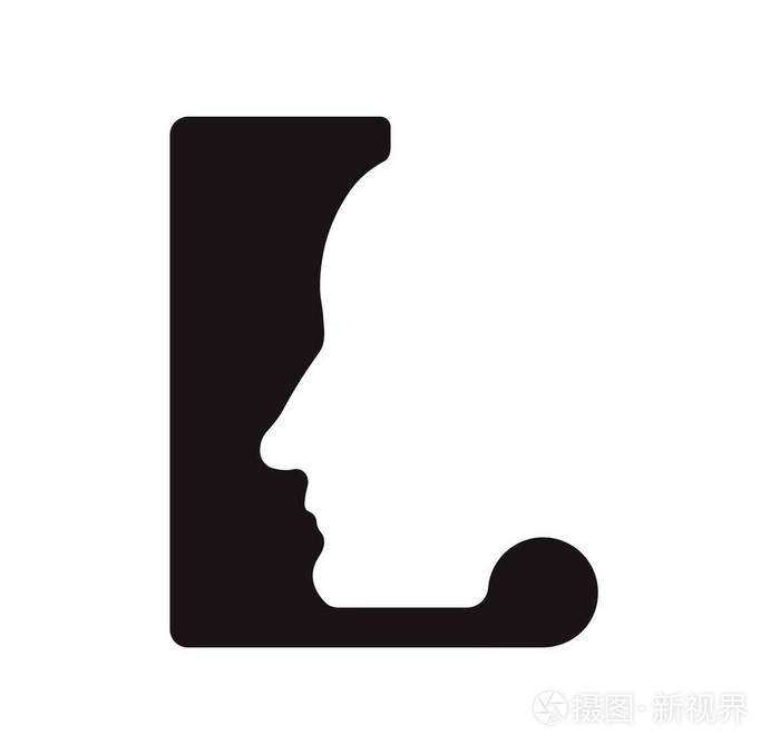 l 标志标识-英文字体大写字母-机器人机器人的人脸, 计算机主题, 科学