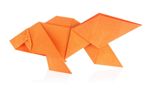 橙色的鱼的折纸