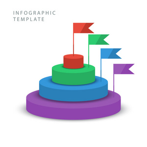 带有标志的信息图形金字塔模板图片