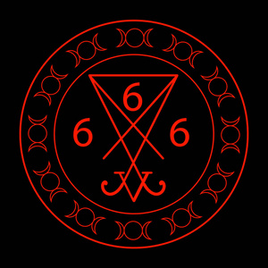 赐福野兽666-野兽的数量与路西法标志的印记照片