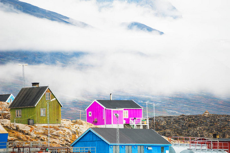 格陵兰西部五颜六色的房子