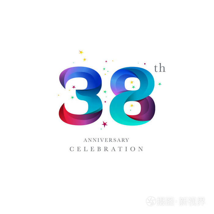 第三十八周年纪念标志设计, 38 号图标矢量模板