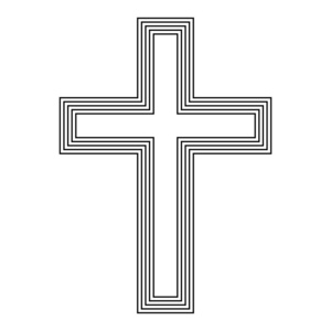 十字架,匾的名称在克里特岛,希腊修道院的墙上与宗教十字架符号快乐