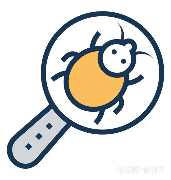 查找bug矢量图标