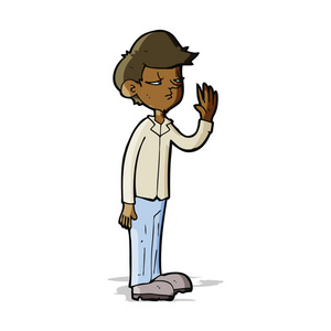 傲慢男孩卡通傲慢自大的男孩照片