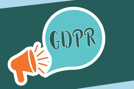 Word 文字 Gdpr. 欧盟关于数据保护和隐私法律框架的法律规制的商业概念