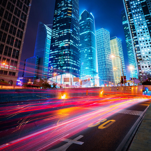 现代城市的夜景