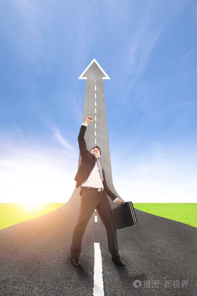 成功商人与崛起背景的道路