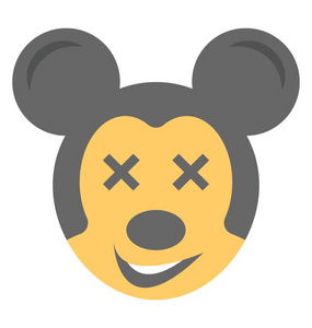 米奇, 矢量, 插画, 图标, 鼠标,现代,黑色,贴纸,耳朵,画米老鼠头卡通