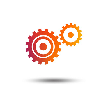 齿轮设置符号图标.齿轮齿轮机构符号.模糊渐变设计元素.