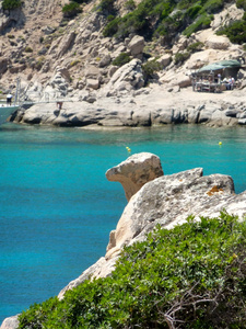 岩石和海拉马达莱纳群岛 spargi 岛 撒丁岛