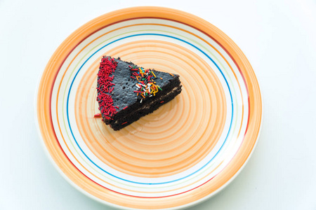 蛋糕.盘子上的蛋糕片