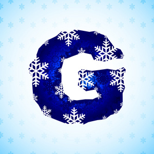 雪花字母表图片