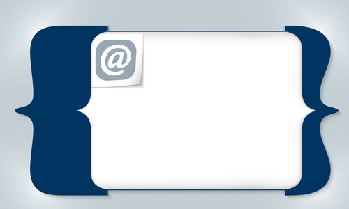 蓝色方括号内，输入任何文本与电子邮件符号