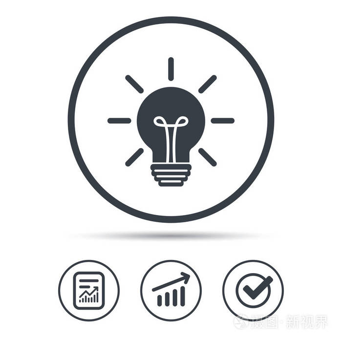 灯泡图标灯照明标志