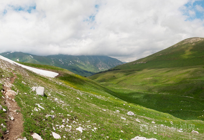 山地景观俄罗斯北高加索地区