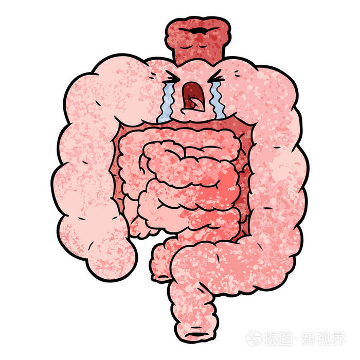卡通肠的矢量图解