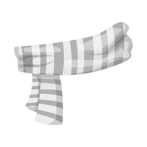 围巾和披肩标志的矢量设计。网巾及附件股票符号的收集