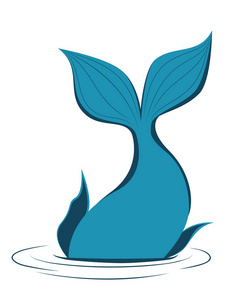 鲸鱼尾巴卡通图图片