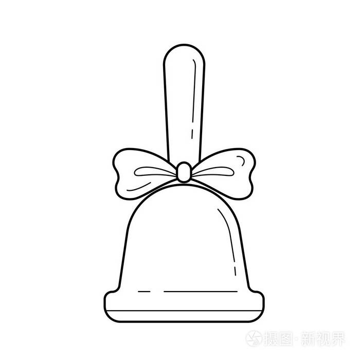 学校响铃向量线图标插画-正版商用图片078ns6-摄图新视界