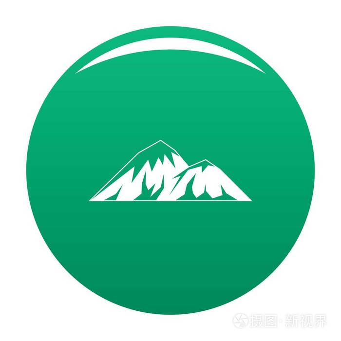 登山图标向量绿色