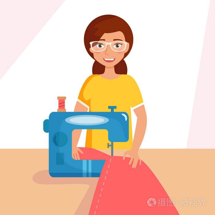 女人的女裁缝工作