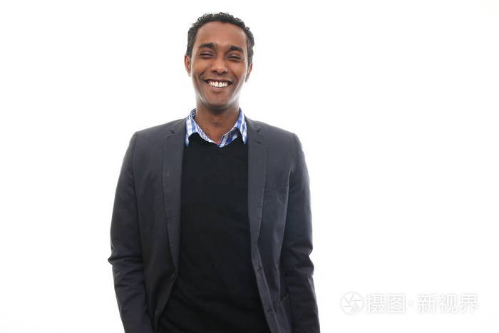 一个美丽的黑人男子的画像照片-正版商用图片078vvo-摄图新视界