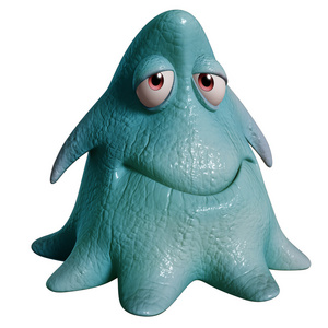 3d 卡通快乐章鱼怪物照片