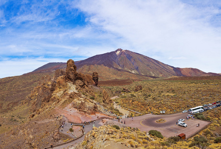 火山泰德国在特内里费岛金丝雀