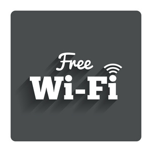 免费 wifi 上网的标志。wifi 符号。无线网络