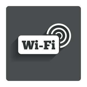 免费 wifi 上网的标志。wifi 符号。无线网络
