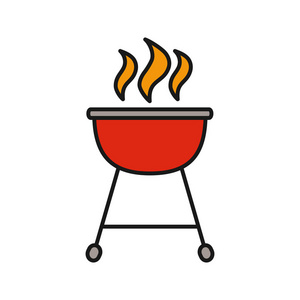 水壶烧烤架颜色图标