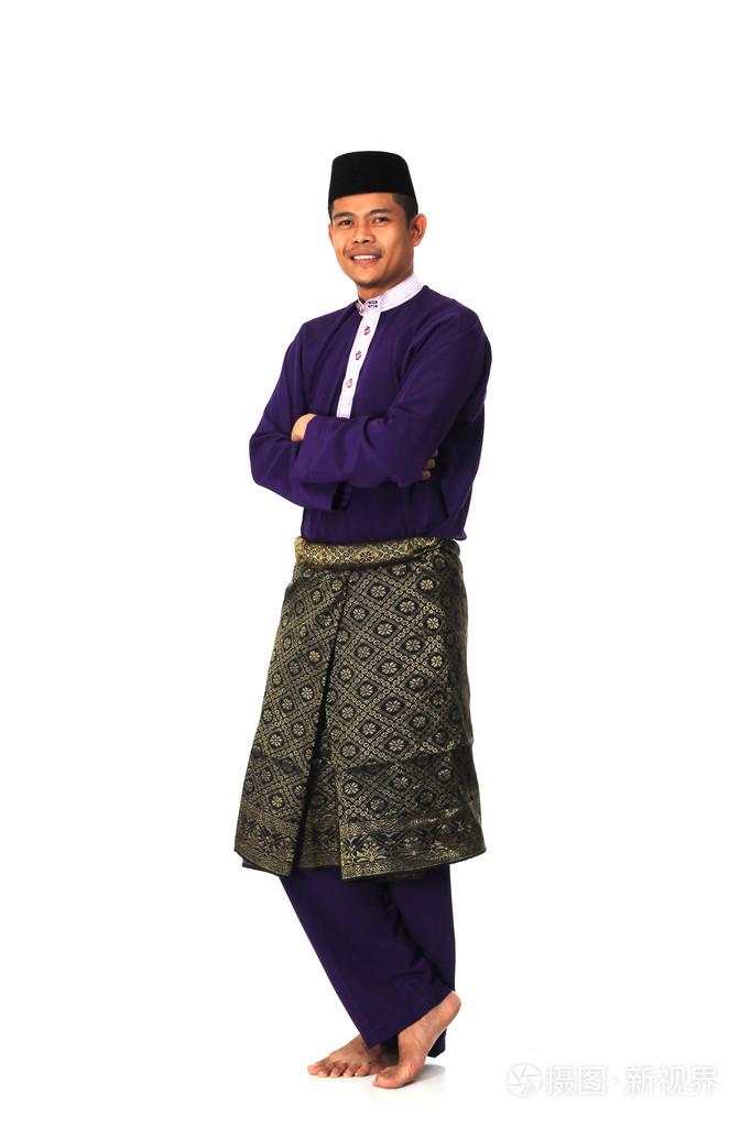在传统马来服装 Baju Melayu 亚洲穆斯林男性照片 正版商用图片079g42 摄图新视界