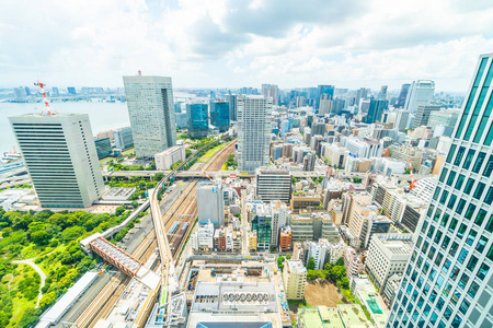 东京城市地平线上的美丽建筑