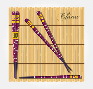 中国文化筷子图标