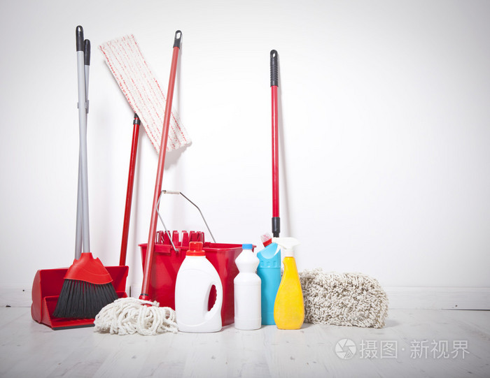 清洁产品和工具的集合
