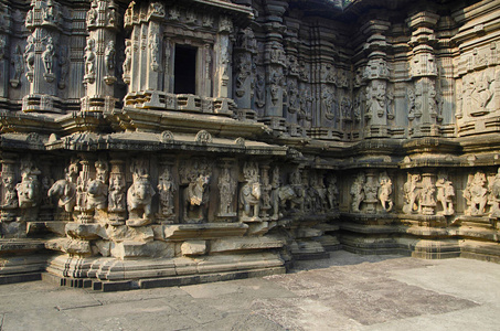 Kopeshwar 寺, Khidrapur, 马哈拉施特拉邦, 印度的精美雕刻外观