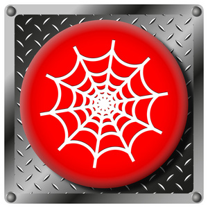 蜘蛛 web 金属图标