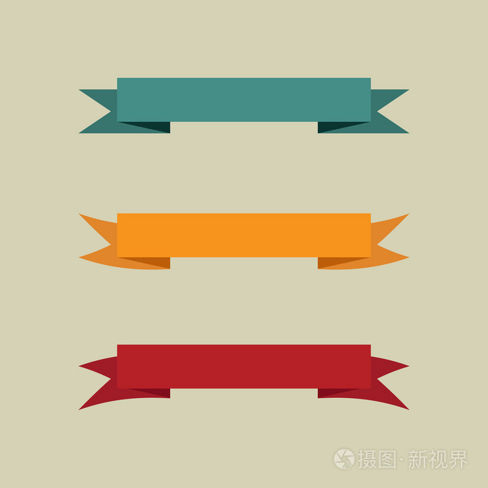 集复古的横幅.矢量插画