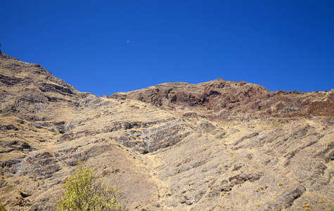 大加那利岛, 10月, 阿格特山谷的景观, 侵蚀山蒙大拿州 de Berbique 与原住民洞穴情结奎瓦斯 de Berbiqu