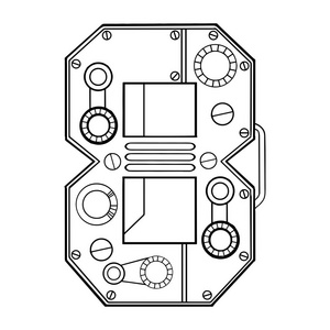 机械数8雕刻矢量图