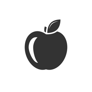 苹果黑色图标
